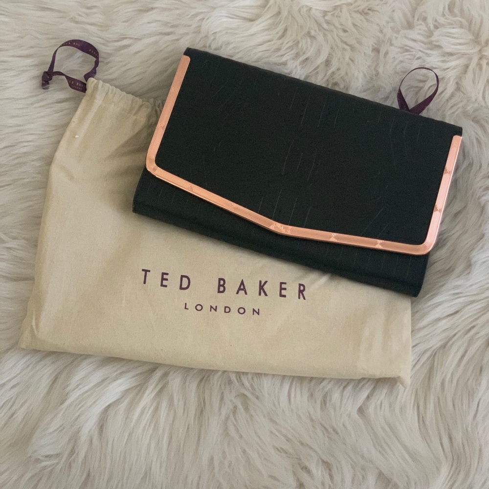 Ted Baker Jenna Bow Embossed Leather Clutch